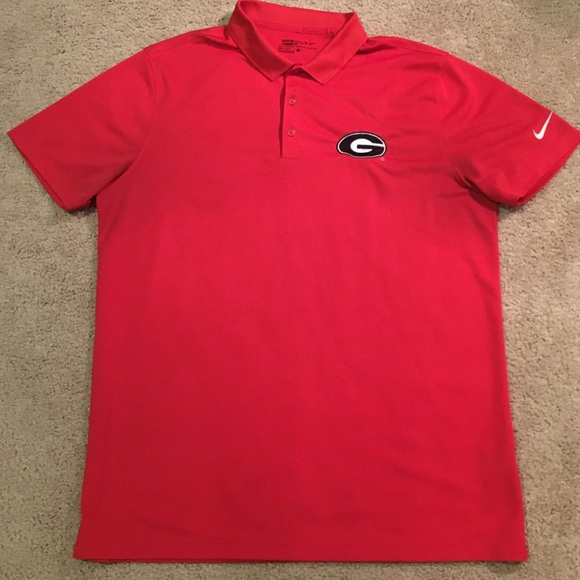Nike Other - Georgia Bulldogs Nike Golf Dri-Fit Red Polo Large